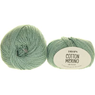 Drops Cotton Merino 29 šedozelená