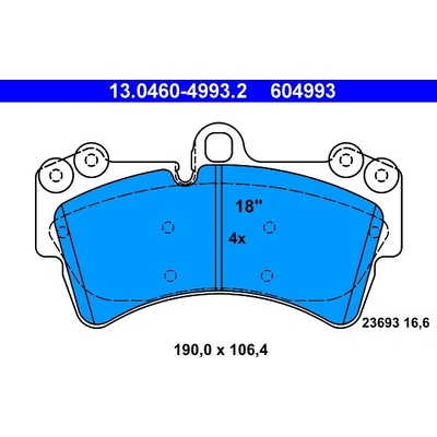 ATE PLATNICKY BRZDOVE 13.0460-4993.2