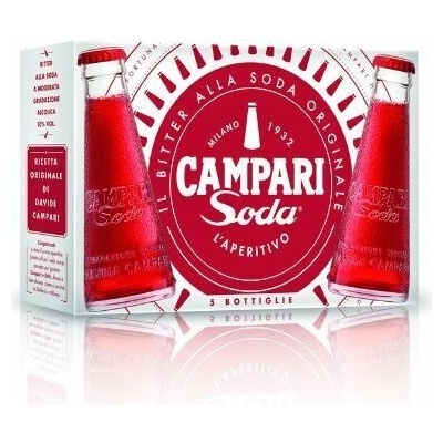 Likér Campari Soda 10% 5 x 0,098 l (kartón)