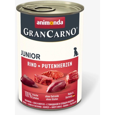 Animonda Gran Carno Junior hovädzie & morčacie srdcia 6 x 400 g