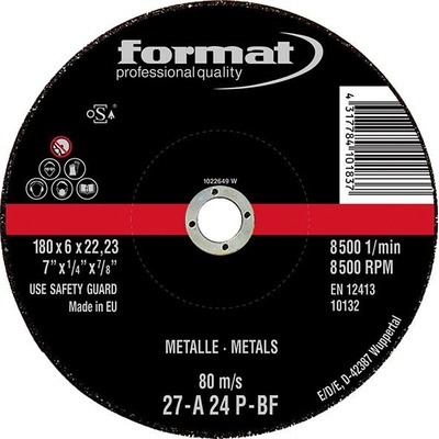 FORMAT Hrubovací kotouč, prohnutý ocel/litina 180x8mm format