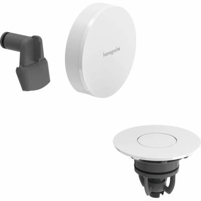 Hansgrohe Exafill Vonkajšie kryty vaňového sifónu, biela matná/biela lesklá 58119700
