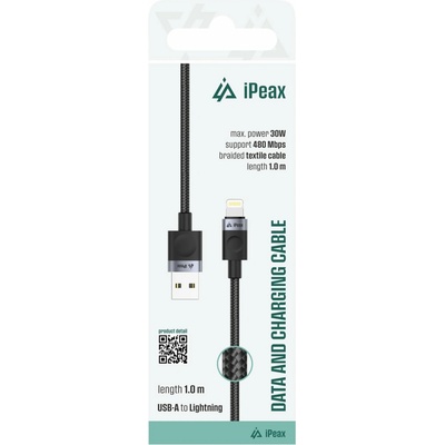 iPEAX 90010104 USB/Lightning 1m černý