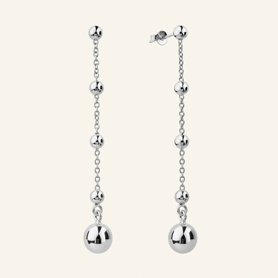 SilveAmo Stříbrné visací náušnice Silver Dew C12092