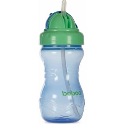 Baboo Cup with Silicone Straw fľaša s rúrkou Blue 360 ml