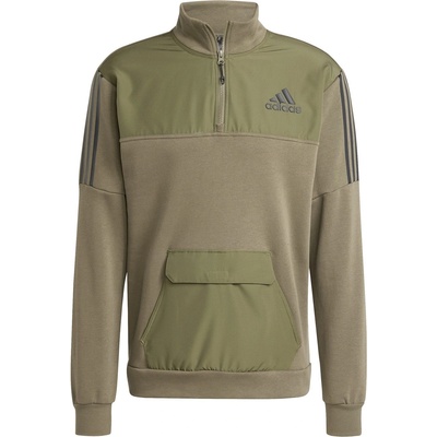 Adidas Мъжко яке Adidas Quarter Zip Tech Track Jacket Mens - Khaki
