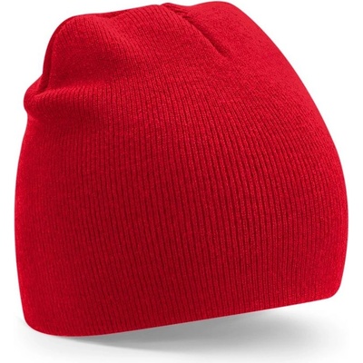 Beechfield Klasická recyklovaná čepice beanie Červená