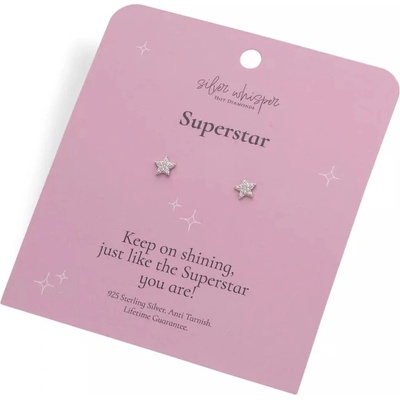 Hot Diamonds Stříbrné náušnice Silver Whisper Superstar SWE002