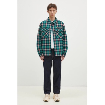 Billionaire Boys Club Яке тип риза Billionaire Boys Club Padded Check Overshirt в зелено преходен модел с уголемена кройка B24430 (B24430)