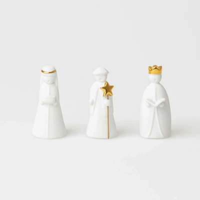 räder Porcelánové figurky Tři králové, bílá barva, porcelán