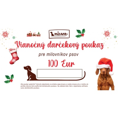 Mixáno Vianočný darčekový poukaz 100 Eur