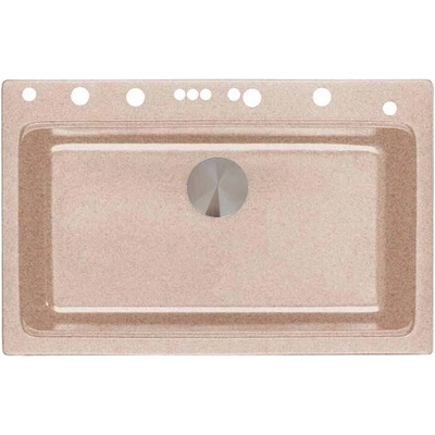 Inter Ceramic Кухненска мивка 8276 SAND, Inter Ceramic, гранит, едно корито, със сифон, 76x23х48.5см (8276 SAND)