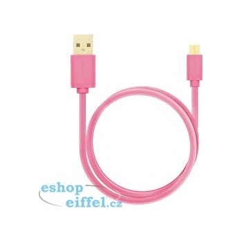 Axagon BUMM-AM20QP Micro USB, 2A, 2m, růžový