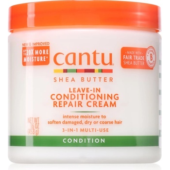 CANTU Shea Butter Leave-In Conditioning Cream балсам без отмиване за увредена коса 453 гр