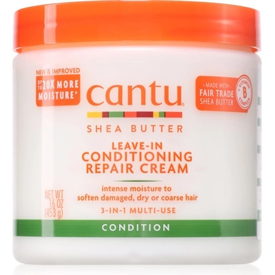 CANTU Shea Butter Leave-In Conditioning Cream балсам без отмиване за увредена коса 453 гр