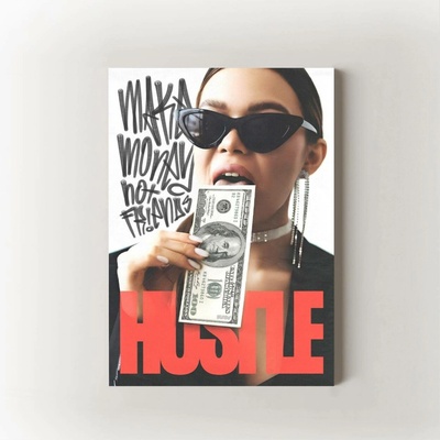 Hustle Velikost: 70x100 cm, Rám: Bez Rámu