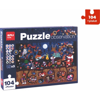 APLI edukační Les 104 dílků