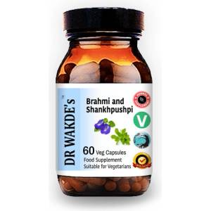 DR WAKDE’s Брахми и Шанкпушпи (Brahmi & Shankhpushpi) - стимулира мозъка и възстановява нервните клетки, 60 капсули (HS021 (131395))