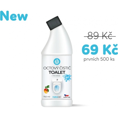 Nanolab Přírodní octový čistič TOALET s vůní Mango 750 ml