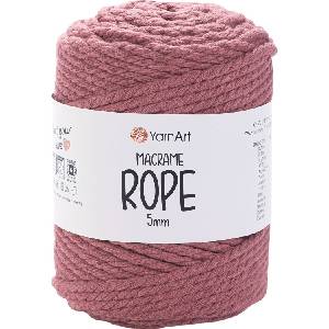 YARNART Macrame Rope 5 mm 5 mm 85 m 792 Dusty Rose юта (Macrame Rope 5 mm 792)