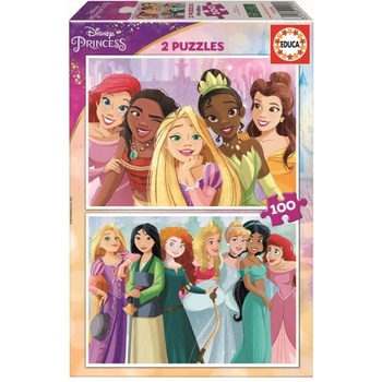Educa 2x100 Disney Princess 2 Puzzles Wood (80-19298)