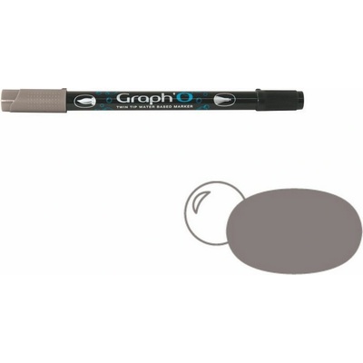 GRAPH'IT Akvarelová fixa GRAPH'O oboustranná Brush & Fine, Warm Grey