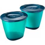 Tommee Tippee Комплект големи контейнери за храна Tommee Tippee - 4 м+, 2 х 120 ml, сини (TT.0118)