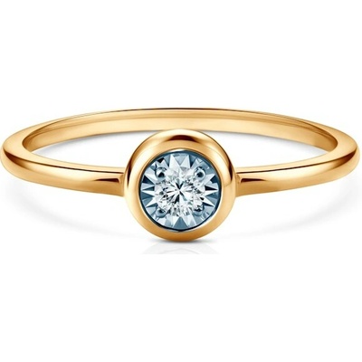 Savicki Prsteň dvojfarebné zlato diamanty B P P0602 00170 585 ZB