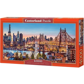 Castorland Панорамен пъзел Castorland от 4000 части - Добър вечер, Ню Йорк (C-400256-2)