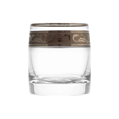 Bohemia Crystal Sklenice na pálenku Ideal s platinovým dekorem 6 x 60 ml