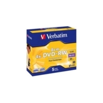 Verbatim DVD+RW 1,4GB 4x, 5ks