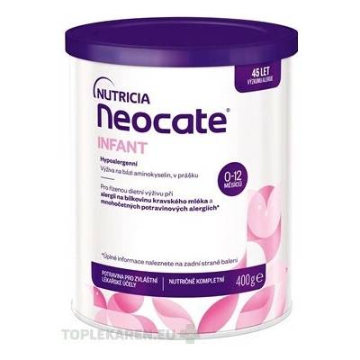 Neocate INFANT výživa pre dojčatá v prášku (od 0-12 mesiacov) hypoalergénna 2x400 g