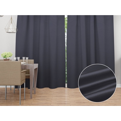 Biante Saténový záves LUX-056 Antracitovo sivý 140x180 cm
