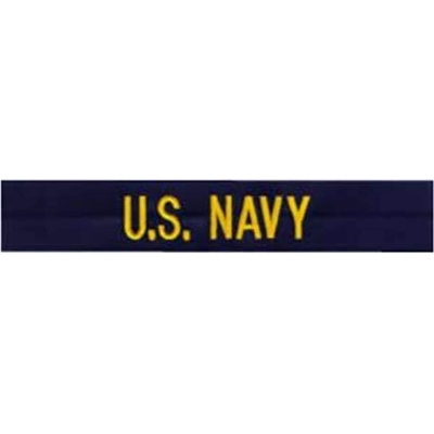MILITARY RANGE Nášivka "U.S NAVY" zlatá niť MODRÁ
