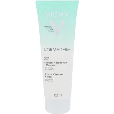 Vichy Normaderm 3in1 Scrub + Cleanser + Mask почистващ продукт за проблемна кожа 125 ml за жени