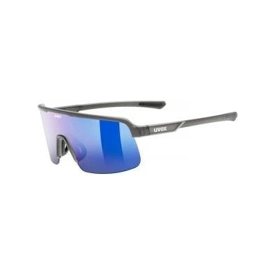 uvex dyrt sports glasses, smoke gray matt/blue mirror, one size - S533095
