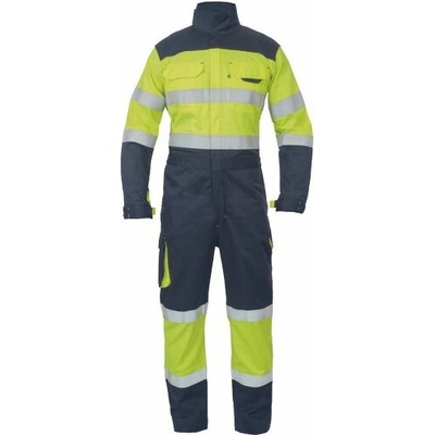 Cerva Stroke Pracovní kombinéza FR HV žlutá-navy L – Sleviste.cz