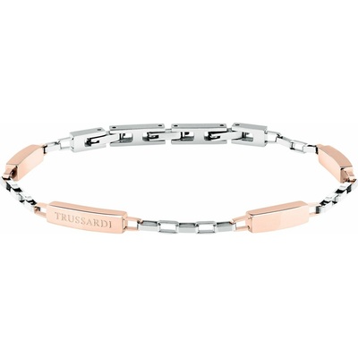 Trussardi Slušivý bicolor náramok pre mužov T-Steel TJAXV36