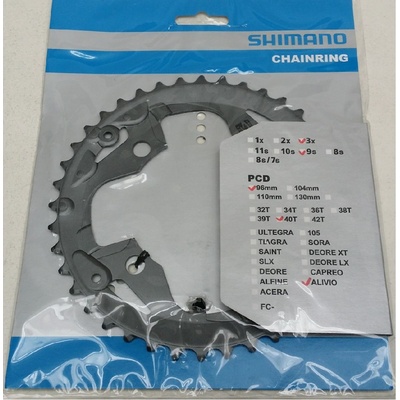 Prevodník Shimano Alivio FCM4000 40z grey 3x9