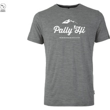 Pally'Hi Men's T-Shirt Classic Peak Logo Heather Pigeon pánské funkční tričko merino