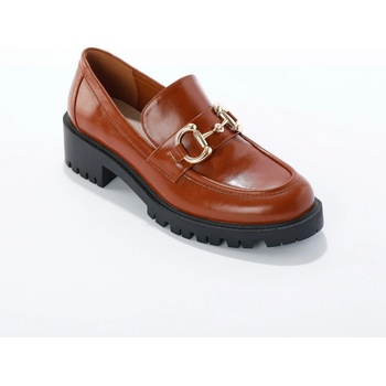 Blancheporte Mokasíny se vzorovanou podrážkou karamelová