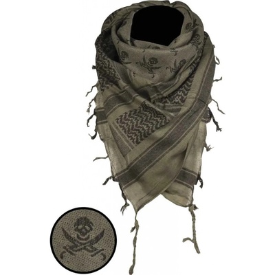 Šatka Mil-Tec Skull shemagh oliva/čierna
