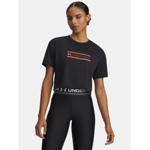 Under Armour Дамска тениска Under Armour Tech Branded Crop SS Under Armour | Cheren | ЖЕНИ | XL