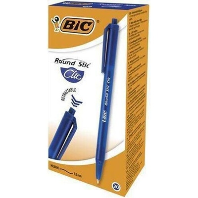 BIC Round Stic Clic modrá 926376