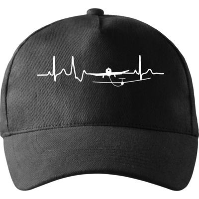 Ekg kluzák a letadlo so zahnutým šiltom a látkovou sponou Čierna