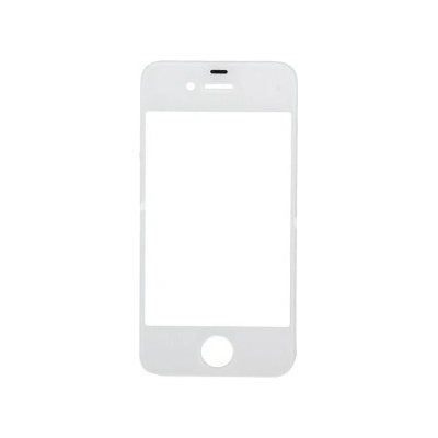 Bílé přední sklo iPhone 4