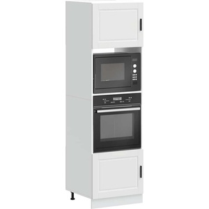 vidaXL Шкафове за фурна 2 бр Porto, бели, инженерно дърво (3315051)
