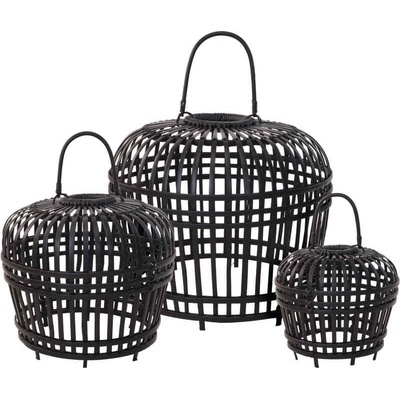 HOMESTYLING Tienidlo na lampu bambus HOMESTYLING čierna 60 cm KO-J11301620L