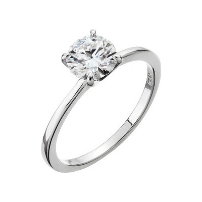 Evolution Group Stříbrný prsten ELEN 15M00003 moissanite