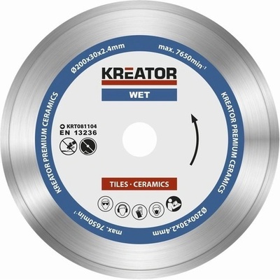 Kreator Diamantový kotouč celoobvodový 200 mm KRT081104